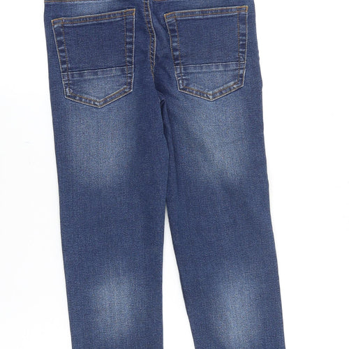 Blue Zoo Boys Blue 100% Cotton Straight Jeans Size 10 Years Slim Zip