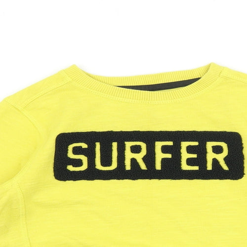 urban ocean Boys Yellow 100% Cotton Pullover Sweatshirt Size 2-3 Years Pullover - Surfer