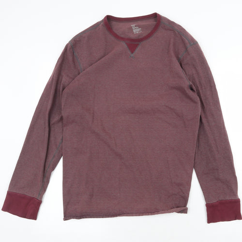 Gap Mens Red Striped Cotton Pullover Sweatshirt Size M