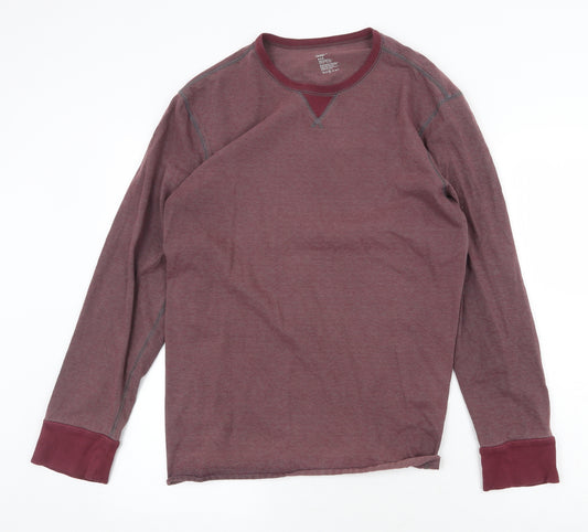 Gap Mens Red Striped Cotton Pullover Sweatshirt Size M