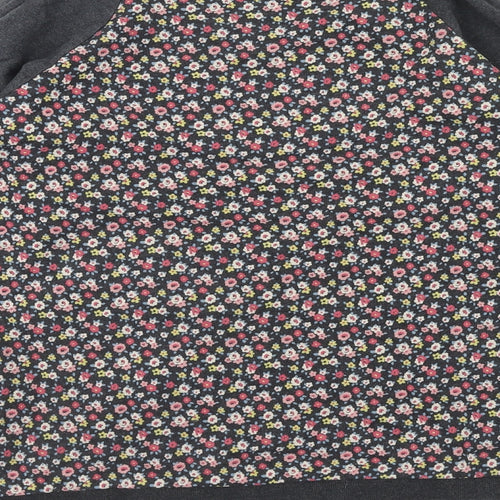 Cath Kidston Womens Grey Floral Cotton Pullover Sweatshirt Size M Pullover