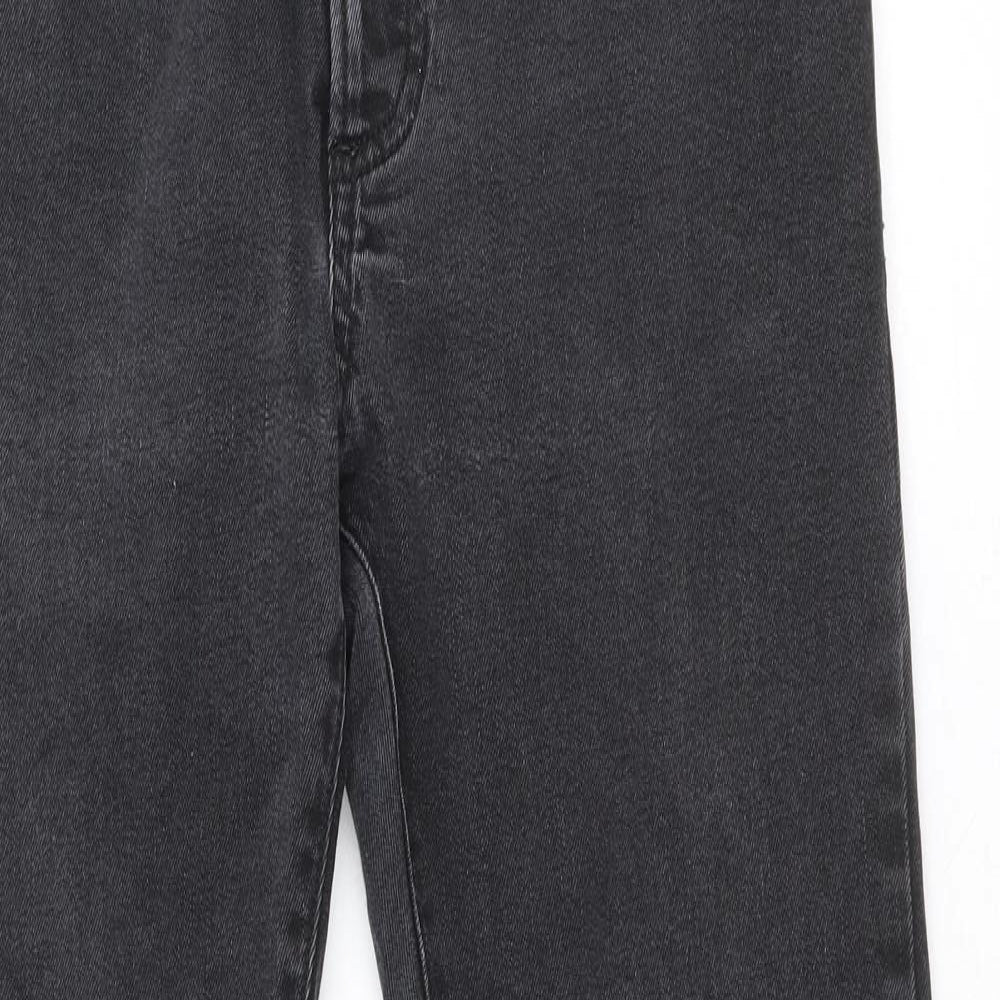 Topman Mens Black Cotton Straight Jeans Size 32 in Regular Zip