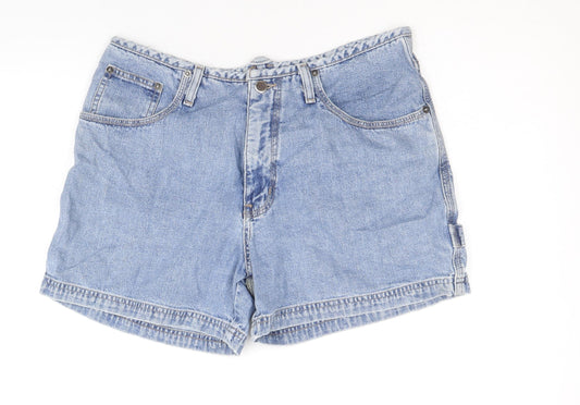 Road Rags Womens Blue Cotton Boyfriend Shorts Size 12 Regular Zip