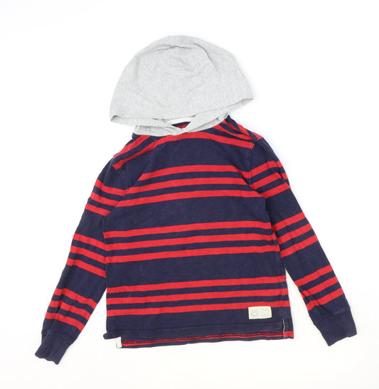 Gap Boys Blue Striped 100% Cotton Pullover Hoodie Size M Pullover
