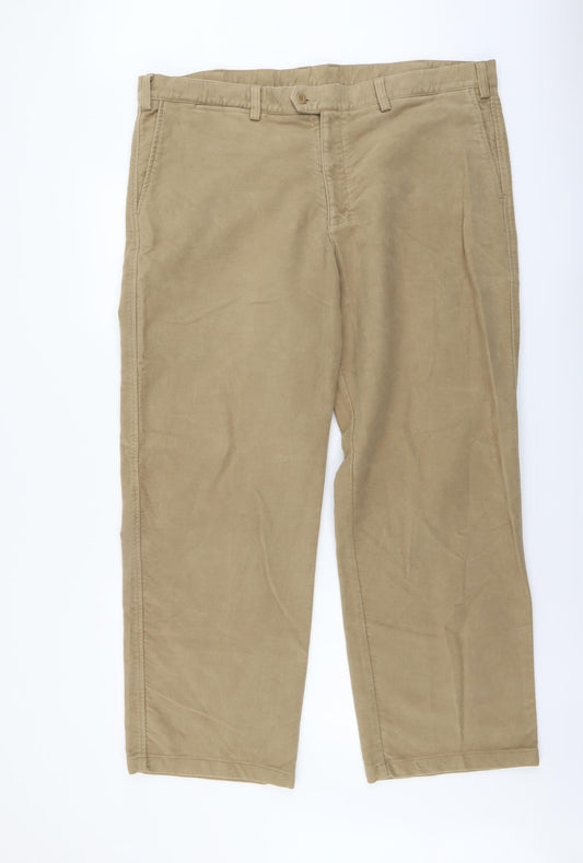 R.M. Williams Mens Beige Cotton Chino Trousers Size 42 in L30 in Regular Button