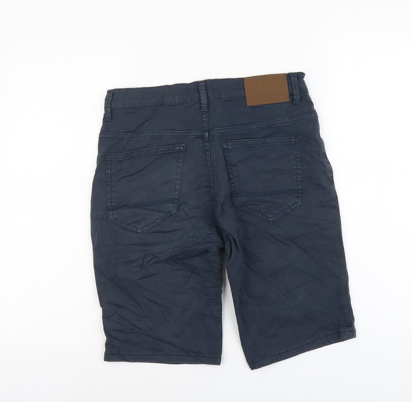 Denim & Co. Mens Beige Cotton Chino Shorts Size 30 in L10 in Regular Button