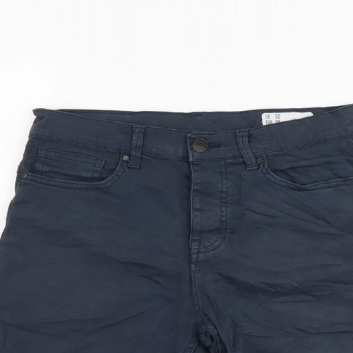 Denim & Co. Mens Beige Cotton Chino Shorts Size 30 in L10 in Regular Button