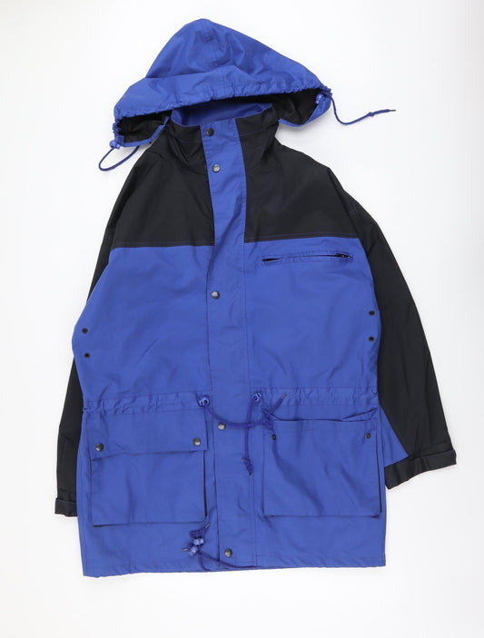 Premier MAN Mens Blue Rain Coat Coat Size S Zip