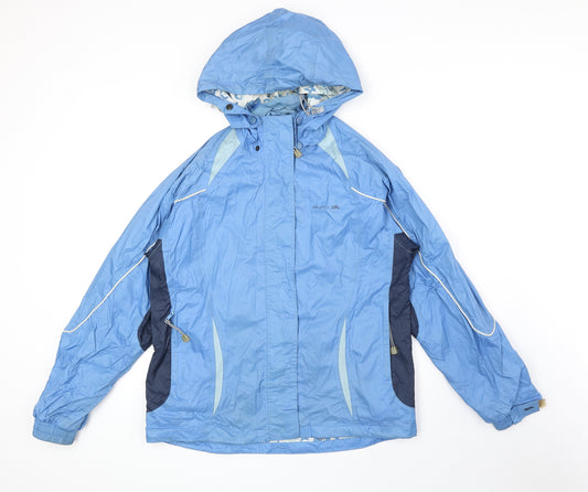 Trespass Mens Blue Rain Coat Coat Size L Zip