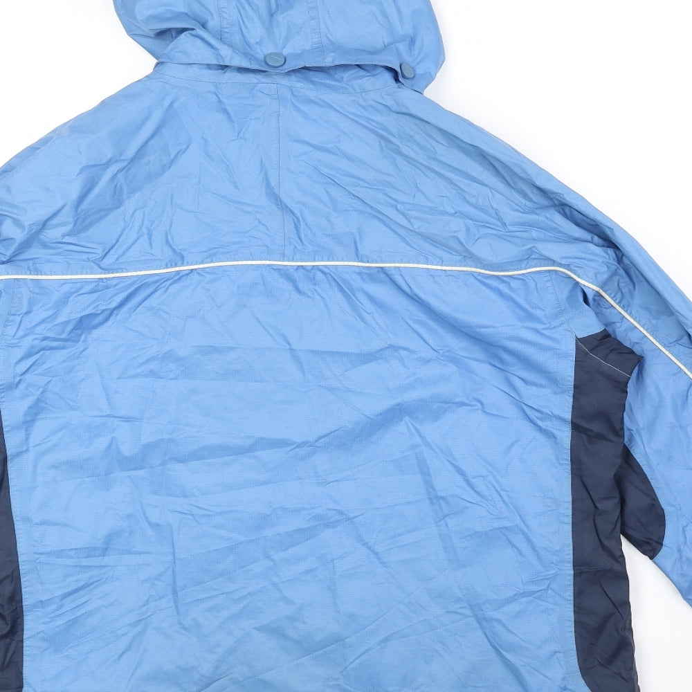 Trespass Mens Blue Rain Coat Coat Size L Zip