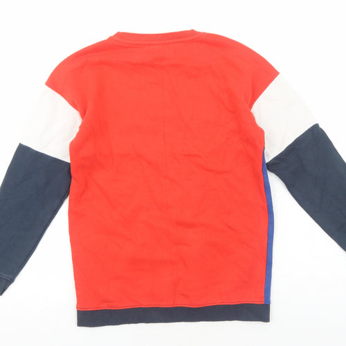 TU Boys Red Colourblock Cotton Pullover Sweatshirt Size 12 Years Pullover - Game Changer