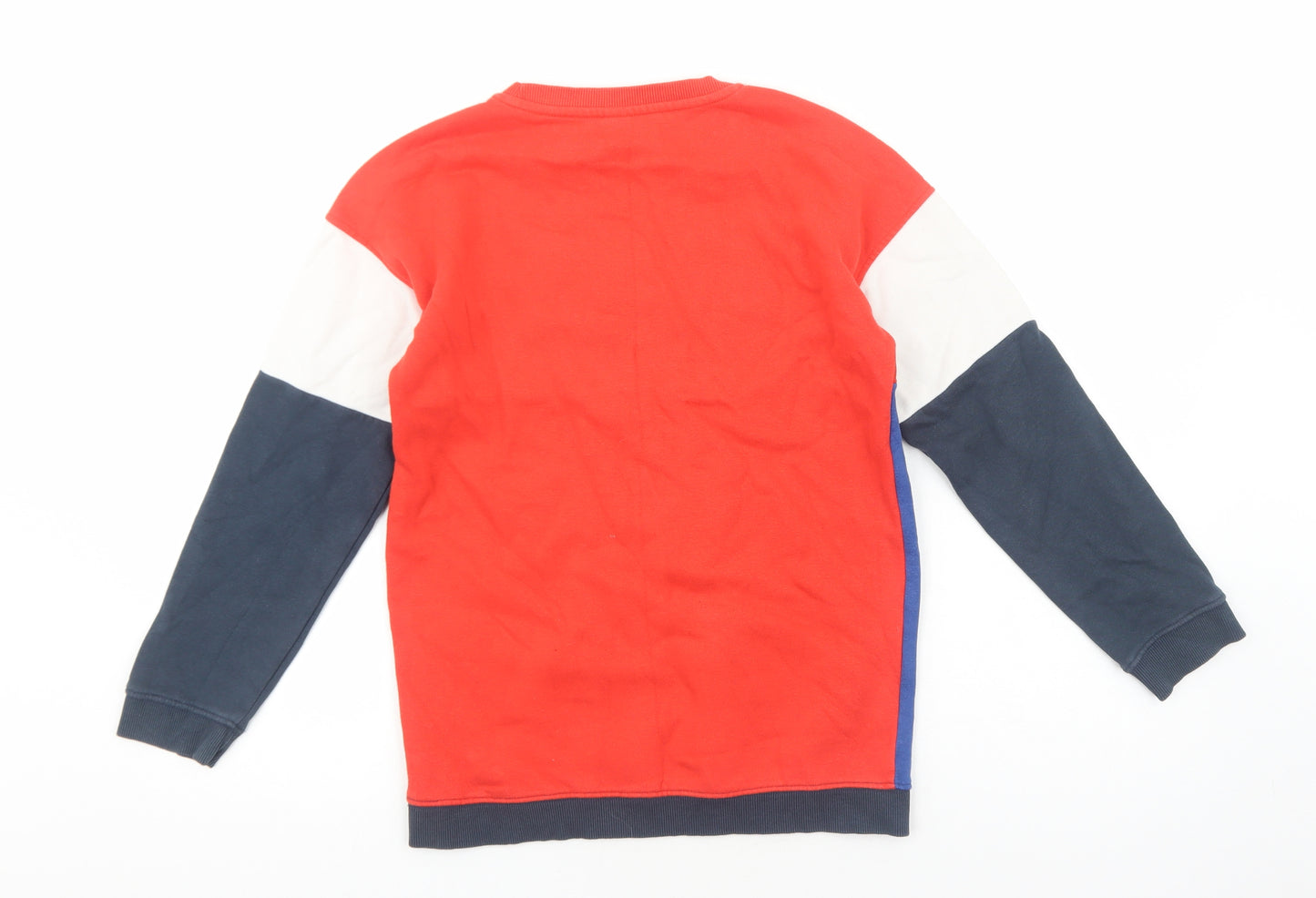 TU Boys Red Colourblock Cotton Pullover Sweatshirt Size 12 Years Pullover - Game Changer