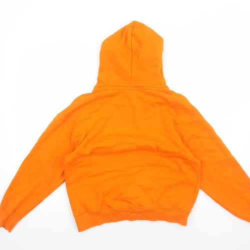 Zara Boys Orange Cotton Pullover Hoodie Size 10 Years Pullover - The Half Ride