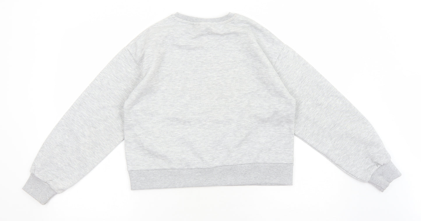 Primark Girls Grey Cotton Pullover Sweatshirt Size 12-13 Years Pullover - I'd Rather Be Watching Friends