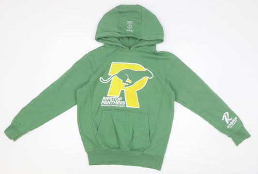 RIPSTOP Boys Green Cotton Pullover Hoodie Size L Pullover