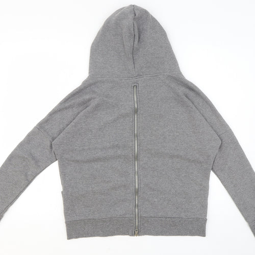 Noisy may Mens Grey Cotton Pullover Hoodie Size XS