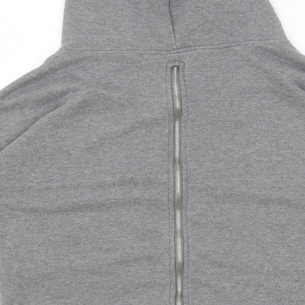 Noisy may Mens Grey Cotton Pullover Hoodie Size XS