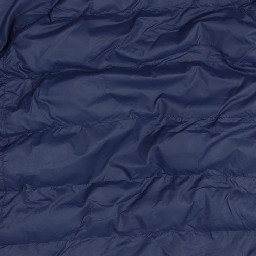 Collections Mens Blue Quilted Coat Size M Zip