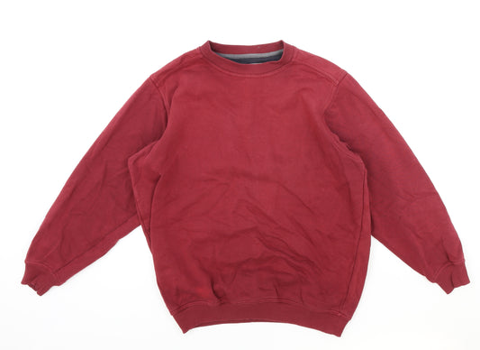 EWM Mens Red Cotton Pullover Sweatshirt Size S