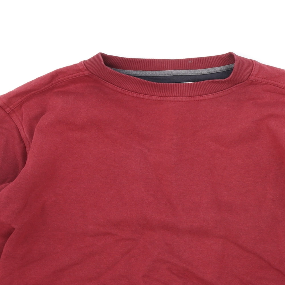 EWM Mens Red Cotton Pullover Sweatshirt Size S