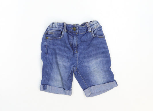 Nutmeg Boys Blue Cotton Cropped Jeans Size 4-5 Years Regular Zip