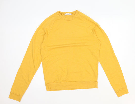 Topman Mens Orange Cotton Pullover Sweatshirt Size S