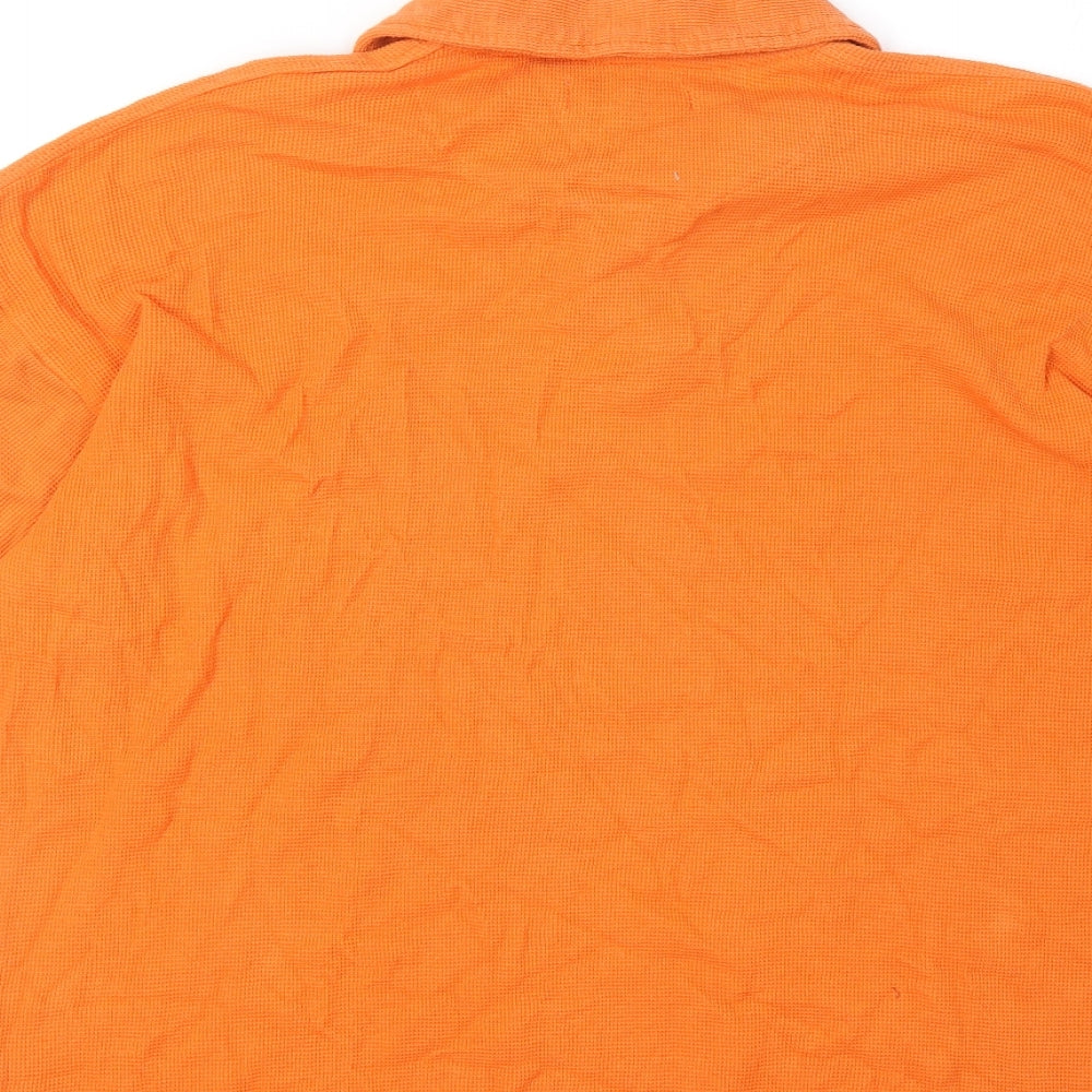 Riversedge Mens Orange 100% Cotton Polo Size XL Collared Pullover