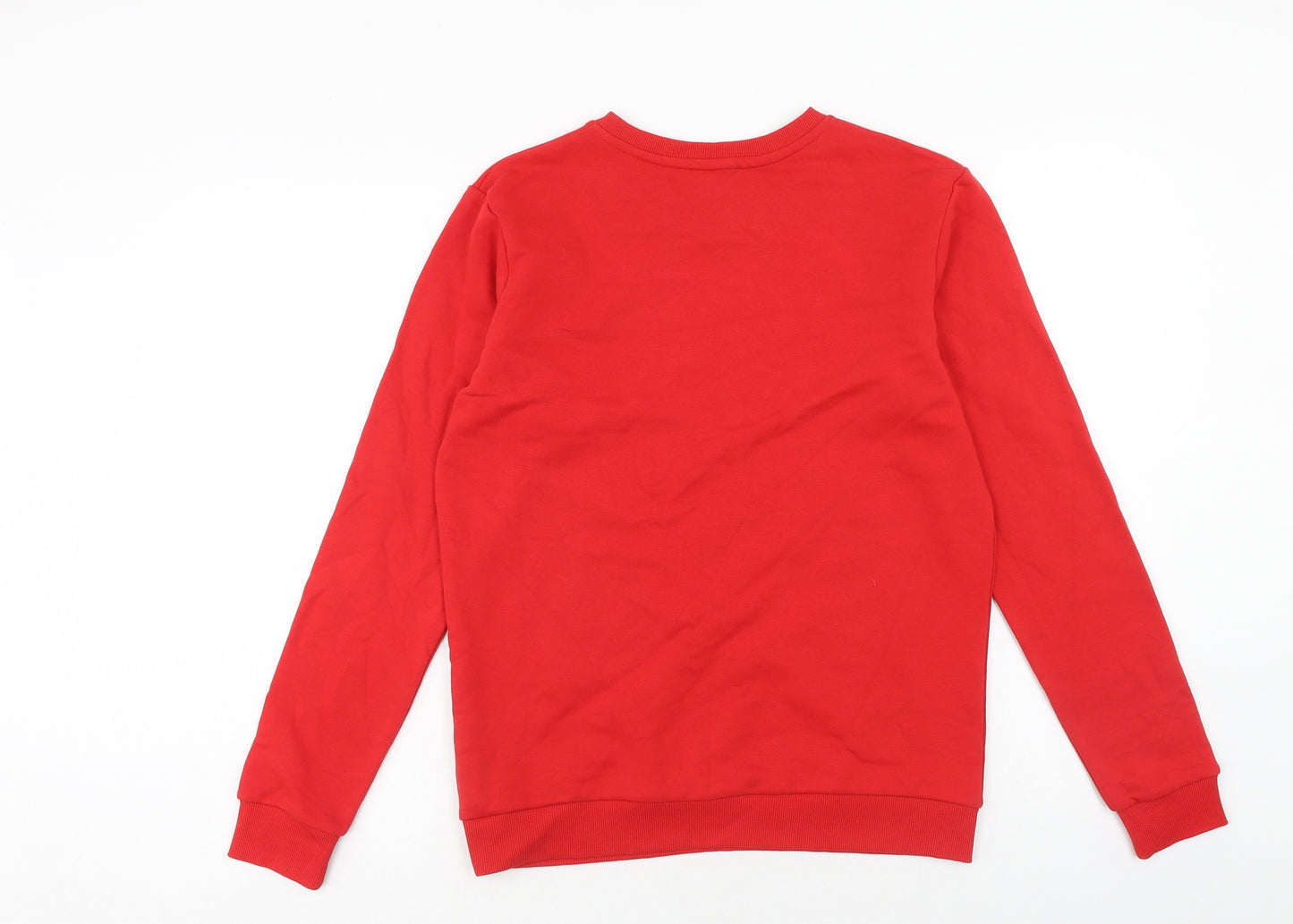 Marks and Spencer Boys Red Cotton Pullover Sweatshirt Size 14-15 Years Pullover