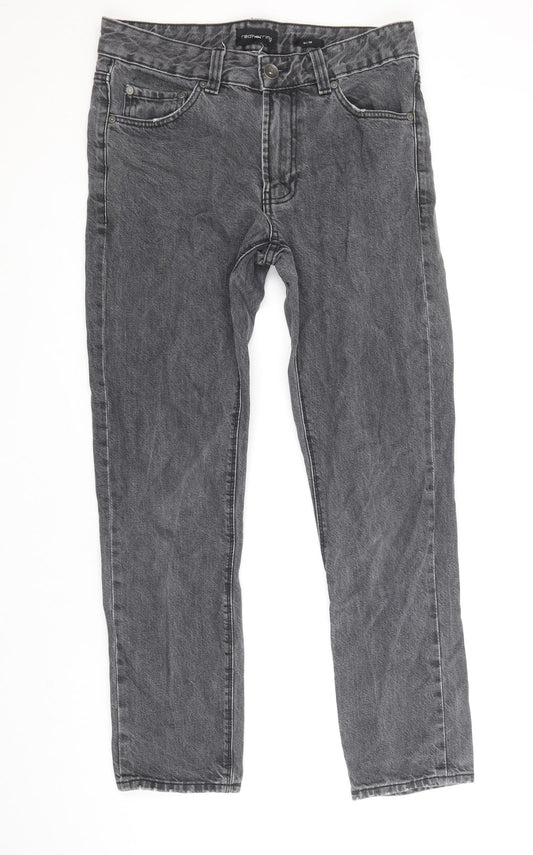 Red Herring Mens Grey Cotton Skinny Jeans Size 30 in Regular Zip - Short Length