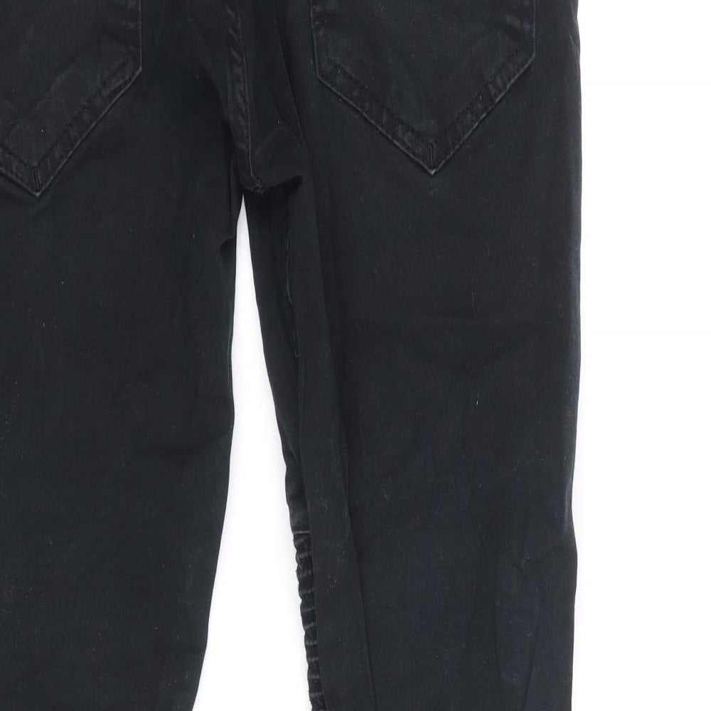 Condemned Nation Mens Black Cotton Skinny Jeans Size 32 in Regular Zip - Short Length