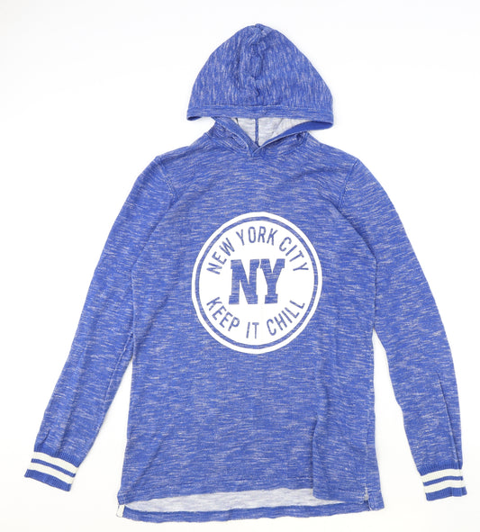 H&M Boys Blue 100% Cotton Pullover Hoodie Size M Pullover - NYC