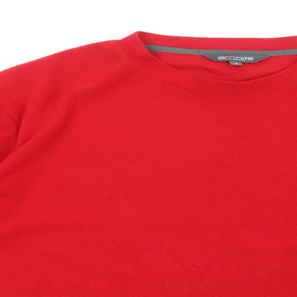 Granite Mens Red Polyester Pullover Sweatshirt Size M