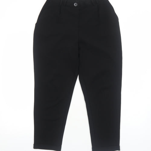 Terranova Womens Black Polyester Trousers Size S Regular Zip