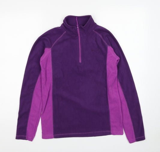 Mountain Warehouse Girls Purple Polyester Pullover Sweatshirt Size 13 Years Pullover