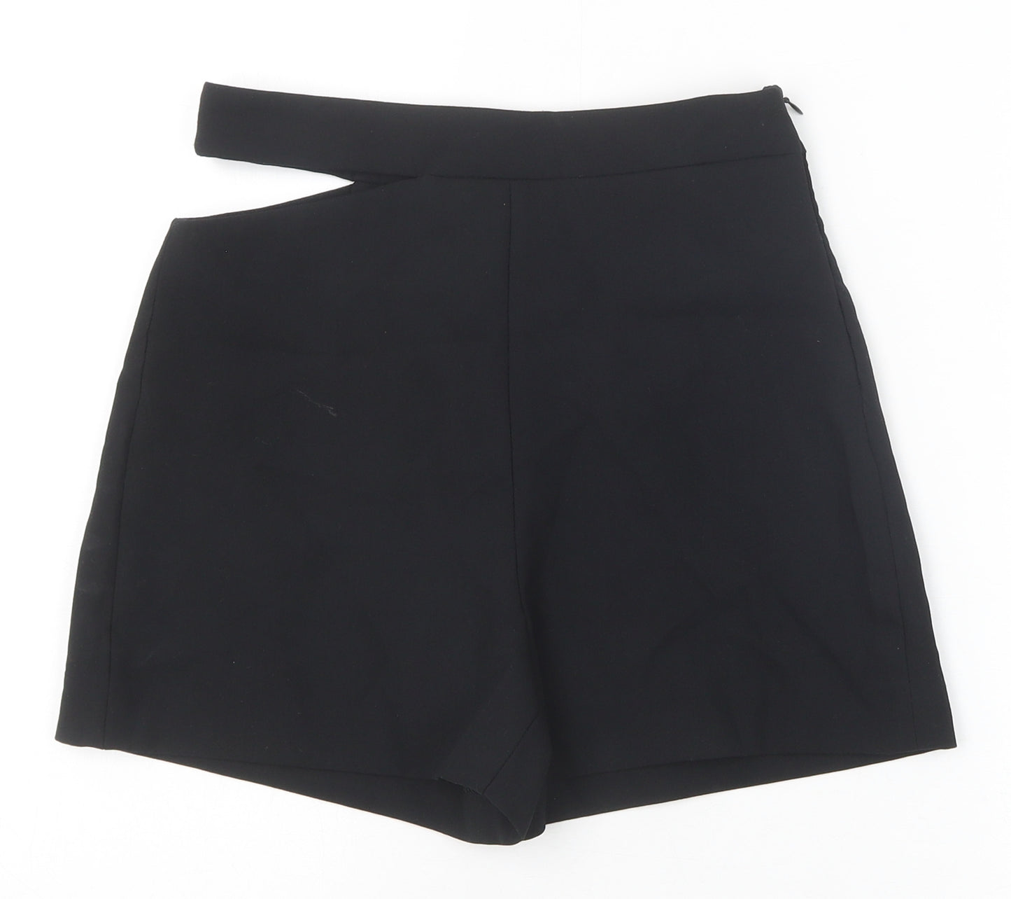 Zara Womens Black Polyester Sailor Shorts Size XS Regular Zip - Cut Out