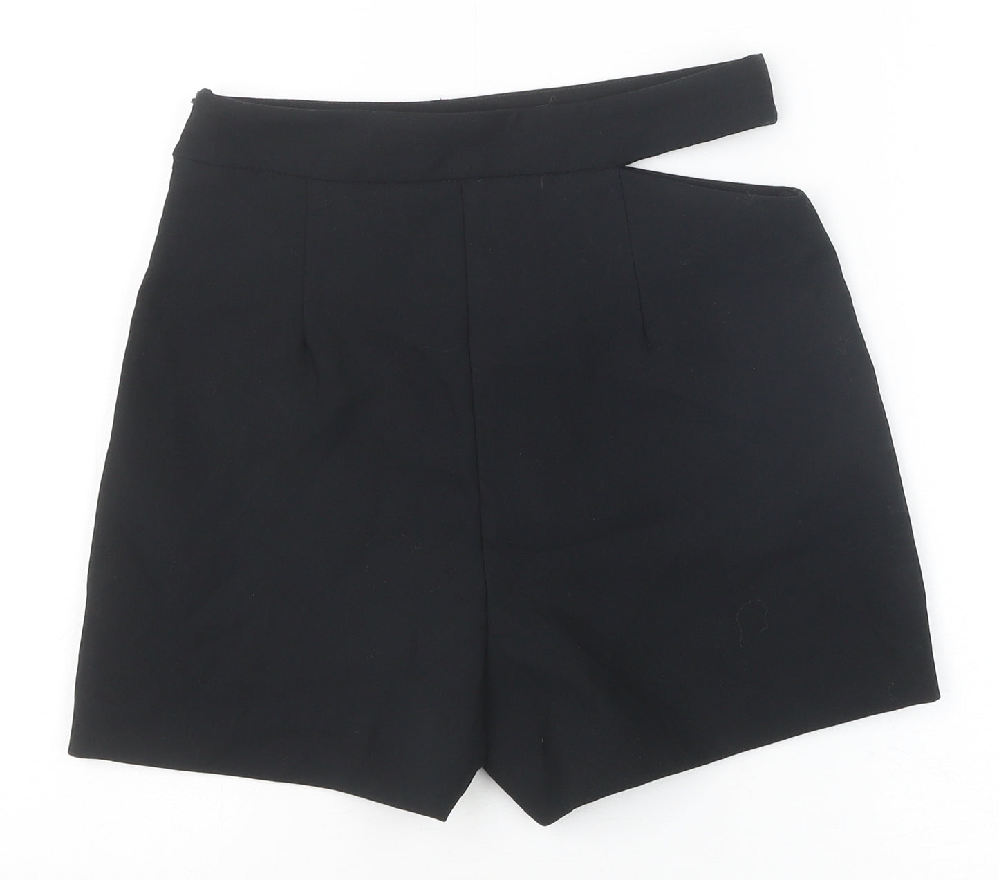 Zara Womens Black Polyester Sailor Shorts Size XS Regular Zip - Cut Out