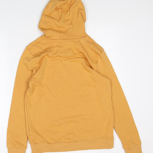 Marks and Spencer Boys Orange Cotton Pullover Hoodie Size 13-14 Years Pullover