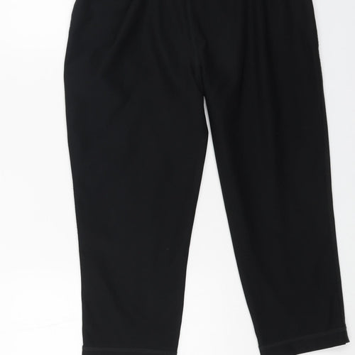 WALMART Womens Black Polyester Cropped Leggings Size 10