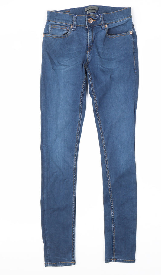 Ted Baker Mens Blue Cotton Skinny Jeans Size 25 in L31 in Regular Zip
