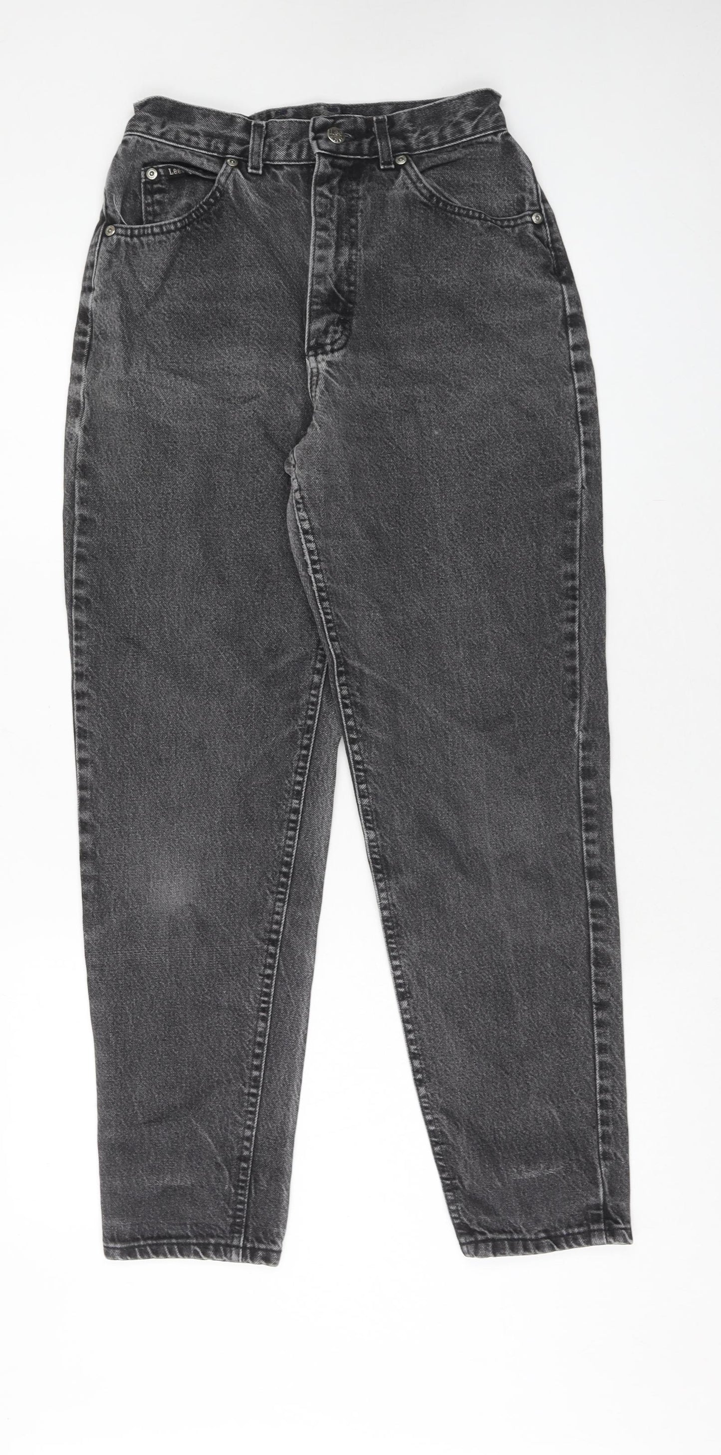 Lee Womens Black Cotton Mom Jeans Size 26 in Regular Zip