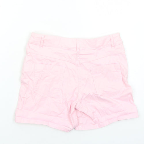 F&F Girls Pink Cotton Cut-Off Shorts Size 12-13 Years Regular Zip
