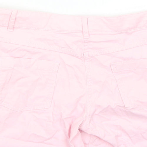 F&F Girls Pink Cotton Cut-Off Shorts Size 12-13 Years Regular Zip
