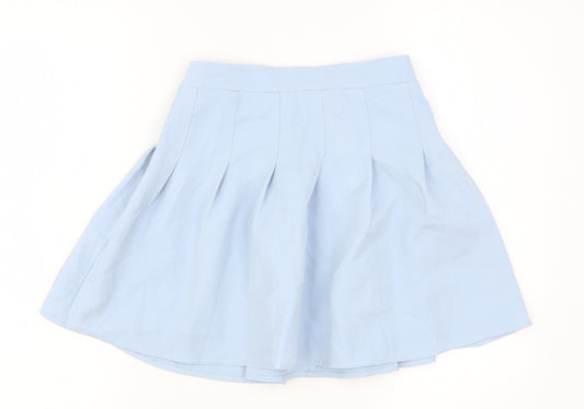 SheIn Girls Blue Polyester Tulip Skirt Size 10 Years Regular Zip