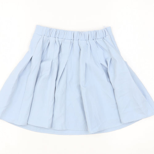 SheIn Girls Blue Polyester Tulip Skirt Size 10 Years Regular Zip