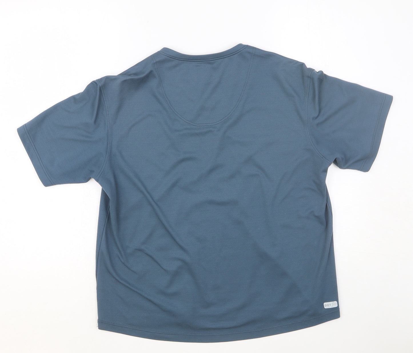 Lowe Alpine Womens Blue Polyester Basic T-Shirt Size L V-Neck - Dry Flo