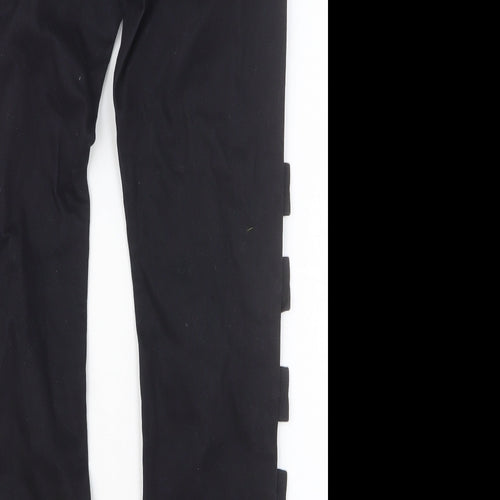 Reiss Womens Black Cotton Skinny Jeans Size 6 Regular Button