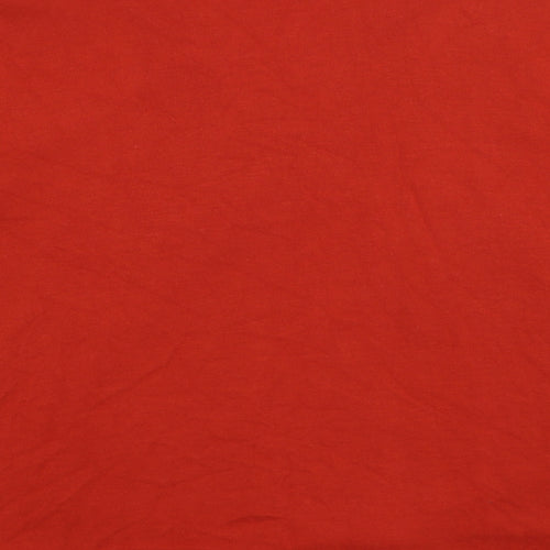 BASSINI Womens Red Geometric Viscose Basic Blouse Size 20 Scoop Neck - Twin Set