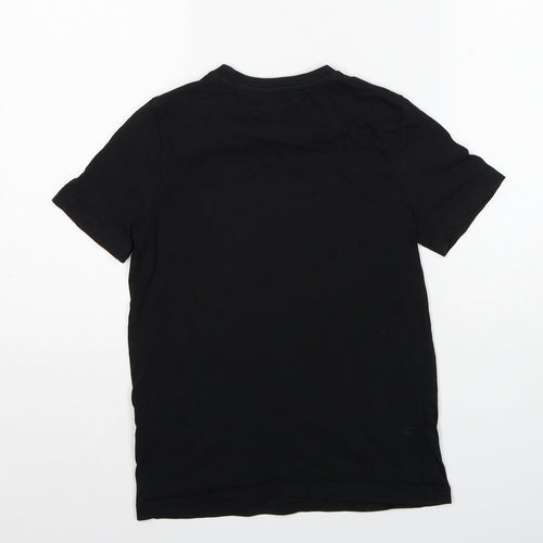Minions Girls Black Cotton Basic T-Shirt Size 8-9 Years Round Neck Pullover - Minion