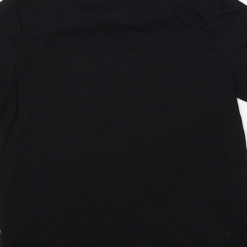 Minions Girls Black Cotton Basic T-Shirt Size 8-9 Years Round Neck Pullover - Minion