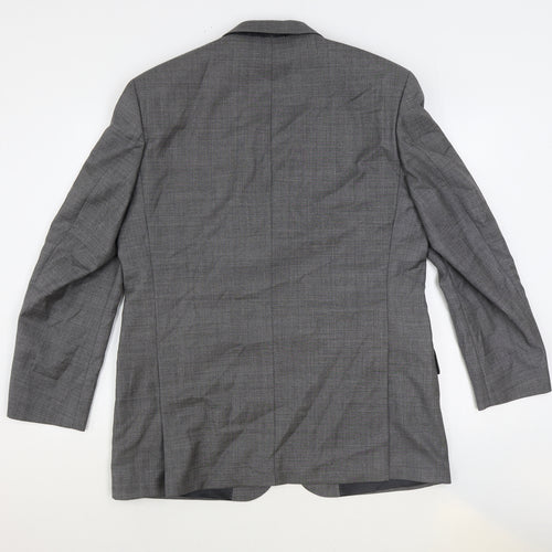 Savile Row Mens Grey Wool Jacket Suit Jacket Size 44 Regular